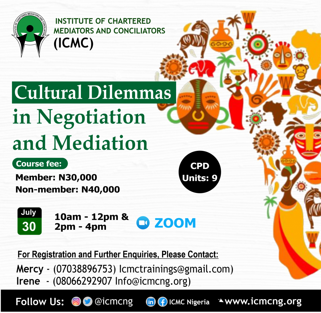 Cultural Dilemmas in Negotiation and Mediation