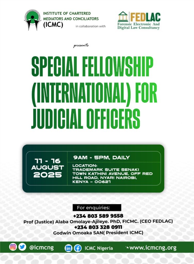 Special Fellowship (International) for Judicial Officers