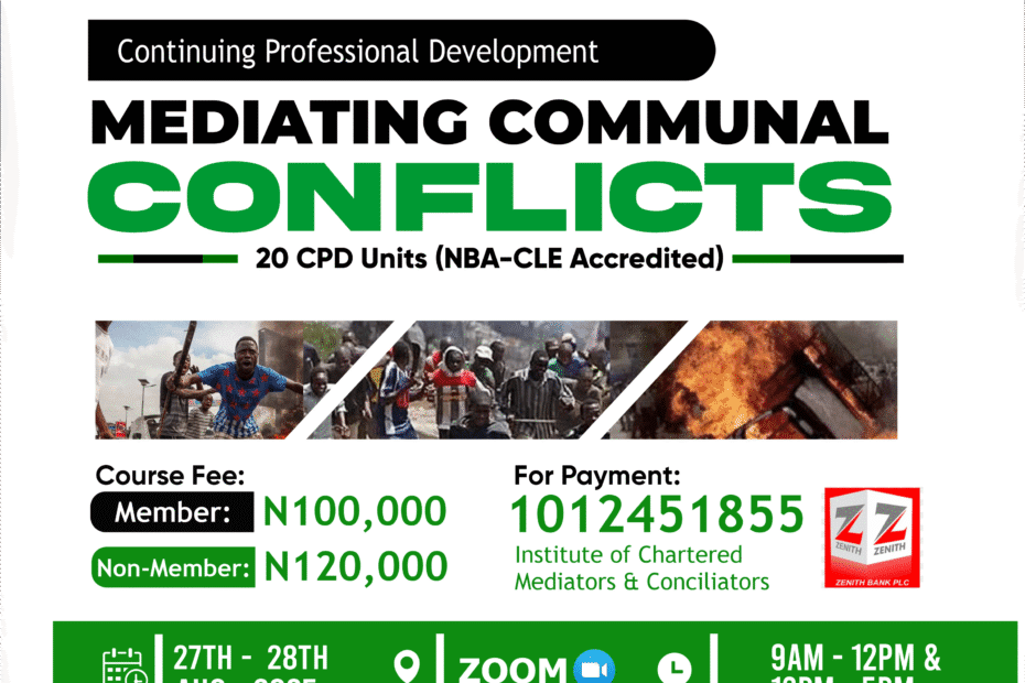 Master Mediating Communal Conflicts - Earn 20 CPD Units (NBA-CLE Accredited)